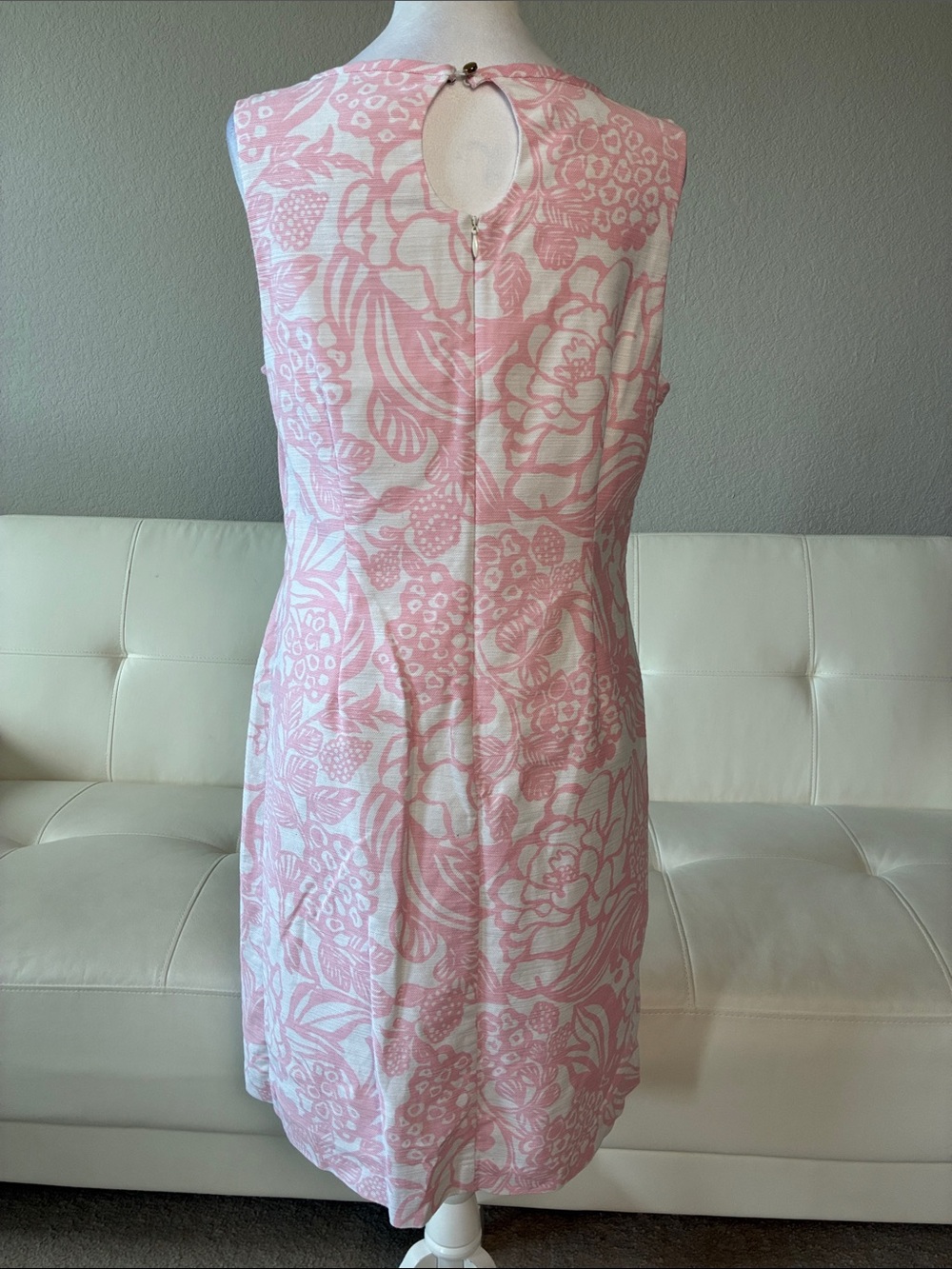 Talbots Pink and White Floral Sleeveless Midi Dress - Picture 6 of 10